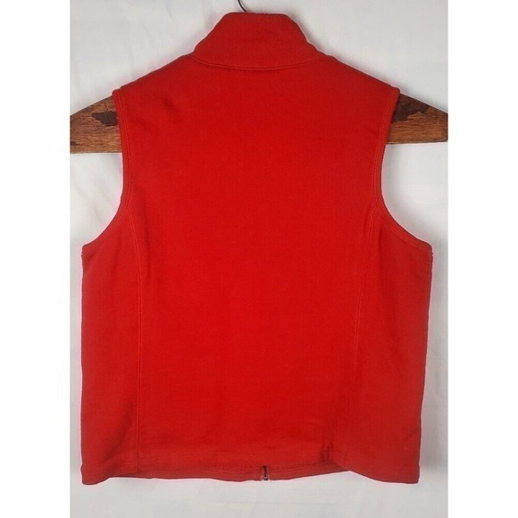 Coldwater Creek Womens Fleece Lined Red Zip Vest Thick Soft Size 1x XL - Picture 2 of 4